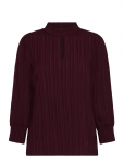FREE/QUENT - Blouse From Freequent In A Light Material Of Recycled Polyester With A Fine Text - Pikkade varrukatega - XL