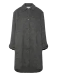 Monki - Knee-Length Single-Breasted Coat - Villased mantlid - M
