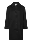 Monki - Knee-Length Single-Breasted Coat - Villased mantlid - S
