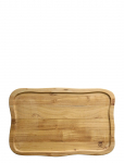 Aida - Raw Teak Cutting Board With Juice Groove &ndash; 40 &times; 26 &times; 2 Cm - L&otilde;ikelauad - ONE SIZE