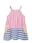 Boboli - Linen Dress Striped For Girl - Varrukateta vabaajakleidid - 80