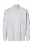 Selected - Slhrlxsander Oxford Shirt Ls Noos - Mustriga s&auml;rgid - XL