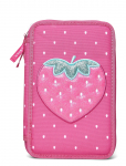 Beckmann Norway - Three Section Pencil Case With Content, Strawberry - Pinalid - ONE SIZE