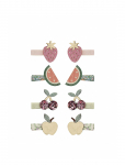 Mimi & Lula - 8 Hair Clips - Mini Fruit Salad Spring On The Farm - Juukseklambrid - ONE SIZE
