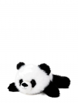 Teddykompaniet - Liggande Panda, Svart/Vit - Pehmed loomad - 28 CM