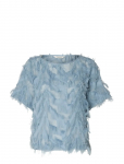 Selected - Slfmyline Ss Boat Neck Top B - L&uuml;hikeste varrukatega - 38