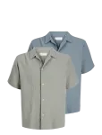 Jack & Jones - Jornantucket Doubl Cloth Shirt Ss 2Pk Mp - L&uuml;hikeste varrukatega s&auml;rgid - XL
