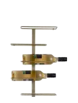 Present Time - Wine Rack Float Metal Painted Gold - Riiulid - H 80.5CM