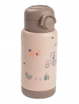 Done By Deer - Insulated Straw Bottle Tiny Farm Powder 340 Ml - Nokaga tasssid - &Oslash; 7.5X 19CM
