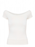 Gina Tricot - Wide Neck Top - L&uuml;hikeste varrukatega - M