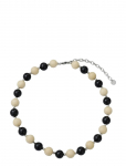 Bud To Rose - Kelly Large Necklace Ivory/Black/Steel - Statement kaelakeed - ONE SIZE