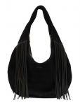 Nunoo - Gabi Suede Fringe Black W. Gold - V&auml;ikesed &uuml;le&otilde;lakotid - ONE SIZE