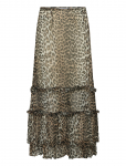Ganni - Leopard Print Ruffle Skirt - Maksiseelikud - 34