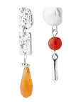 Pilgrim - Trace Earrings Silver-Plated/Multi - Statement k&otilde;rvar&otilde;ngad - ONE SIZE