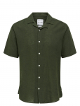 ONLY & SONS - Onscaiden Ss Solid Resort Linen Noos - L&uuml;hikeste varrukatega - XS