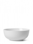 Lyngby Porcel&aelig;n - Rhombe Sk&aring;l &Oslash;15.5 Cm Hvid - Hommikus&ouml;&ouml;gikausid - &Oslash; 15.5 CM