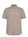 Lindbergh Black - Soft Linen Shirt S/S - Modern Fit - L&uuml;hikeste varrukatega s&auml;rgid - M