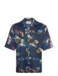Scotch & Soda - Aop Short-Sleeved Relaxed-Fit Tencel Shirt - L&uuml;hikeste varrukatega s&auml;rgid - S