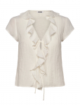 Weekday - Frilled Tie-Front Top - L&uuml;hikeste varrukatega - XS