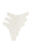 Lindex - Brief Thong Low Cotton Pointel - Stringid - XS