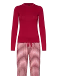 Hunkem&ouml;ller - Pj Set Ls Top Twill Check - Pidžaamad (komplektid) - L