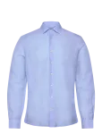 Lindbergh Black - 1927: Cotton/Lin Shirt Wf L/S - Vabaaja s&auml;rgid - XL