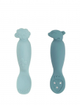 Done By Deer - Learning Spoon Set Tiny Farm Blue - S&ouml;&ouml;giriistad - 10X 2.7X 2.5CM