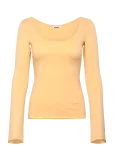 Monki - Long-Sleeved Slim Fit Scoop Neck Top - Pikkade varrukatega - XXS