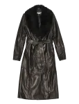 REMAIN Birger Christensen - Leather Trench With Fur Collar - Nahk - 34