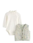 Lindex - Set With Bodysuit And Vest - Komplektid bodiga - 68