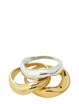 Pilgrim - Nova Rings 3-In-1 Set, Gold-Plated - S&otilde;rmused - ONE SIZE