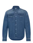 HOLZWEILER - M Slim Denim Shirt - Teksas&auml;rgid - S