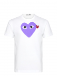 Comme Des Gar&ccedil;ons - White Heart T-Shirt - L&uuml;hikeste varrukatega - S