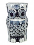 POLSPOTTEN - Side Table Owl Flower Blue - Abilauad ja v&auml;ikesed lauad - L26X W24X H41.3CM
