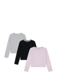 Abercrombie Kids - 3E-3Pk Ls Tee - Pikkade varrukatega T-s&auml;rgid - 140/148