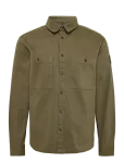 Belstaff - Outpost Shirt Cotton Herringbone Black - Vabaaja s&auml;rgid - M