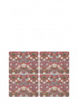 Morris & Co - Placemat Strawberry Thief Red 4-P - Lauamatid - 40.1X29.8CM