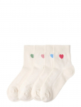 Lindex - Sock High Ankle 4P Placed Hear - Tavalised sokid - 39/41