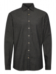 Lindbergh - Soft Indigo Stretch Shirt L/S - Teksas&auml;rgid - S