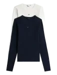 Tommy Jeans - Tjw 2Pack Slim Essential Rib Ls - Pikkade varrukatega - XL