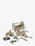 Dantoy - Tool Box Wood In Gift Box 26 Parts - M&auml;ngut&ouml;&ouml;riistad - 21X13X15CM