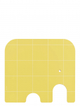 Muurla - Chop&Serve Board Elephant L, Birch/Yellow - Sisustustarvikud ja detailid - 36X 32X 1CM