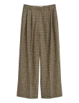 Gant - Checked Pleated Wool Blend Pants - Lai jalg - 44