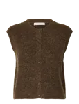 Selected - Slwlulu Sl Button O-Neck Vest Noos - Kootud vestid - XL