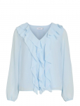 Vila - Viane L/S V-Neck Frill Top - Noos - Pikkade varrukatega - 36