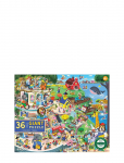 Eeboo - Giant Puzzle 36 Pcs - Friendly Town - Klassikalised m&otilde;istatused - ONE SIZE