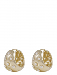 SN&Ouml; Of Sweden - Soap Pearl Oval Ring Ear  G/White - Onesize - R&otilde;ngad - ONE SIZE
