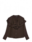 Vero Moda - Vmlizzi Ls Flounce Top Wvn Ga - Pikkade varrukatega - L
