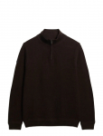 Superdry - Lw Cotton Texture Half Zip - Poolpika lukuga džemprid - XXXL