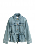 Gant - Denim Jacket With Tie Detail - L&uuml;hikesed teksap&uuml;ksid - XS